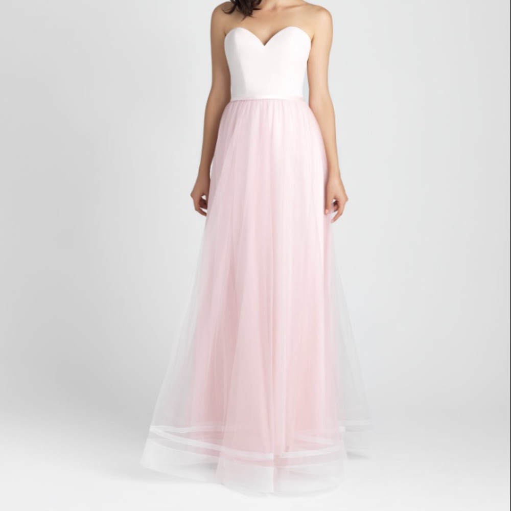 Allure soft pink bridesmaid dress
